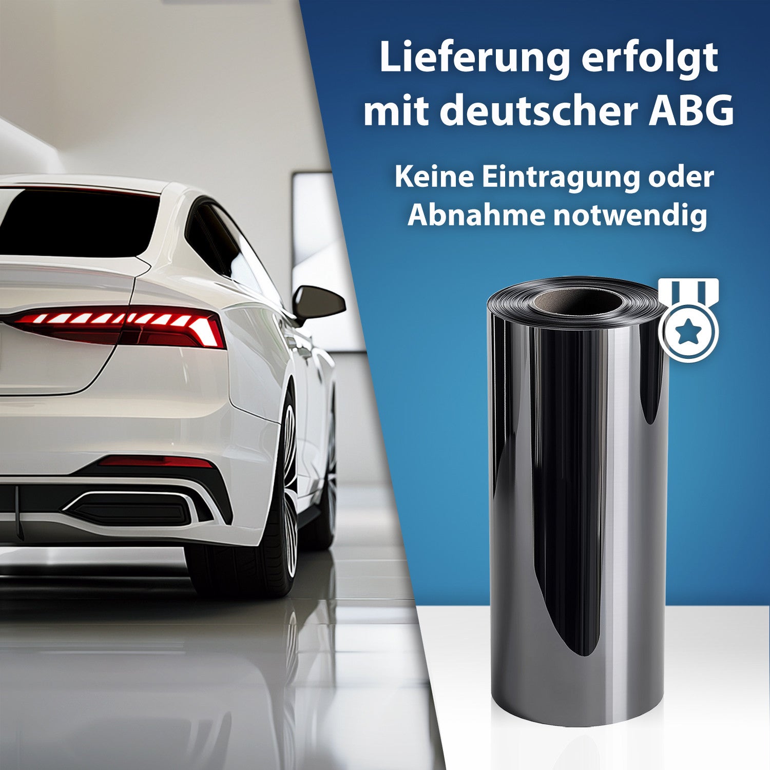 Autoscheiben Tönungsset für Audi A5 F5 2016-2025 & S5/RS5 (2-Türer Coupé): Fenstertönung Verdunkelung Sonnenschutz