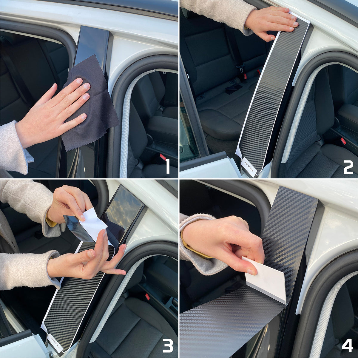Zierleistendekor passend für Mercedes E-Klasse W212 2009-2016 (5-Türer Limousine) Blende B-Säule Tür