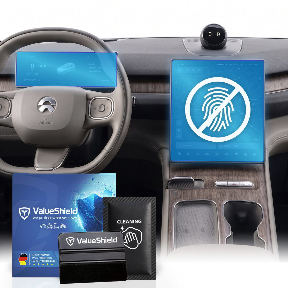 Anti-Fingerprint Displayschutzfolie passend für NIO EL6 2023-2029