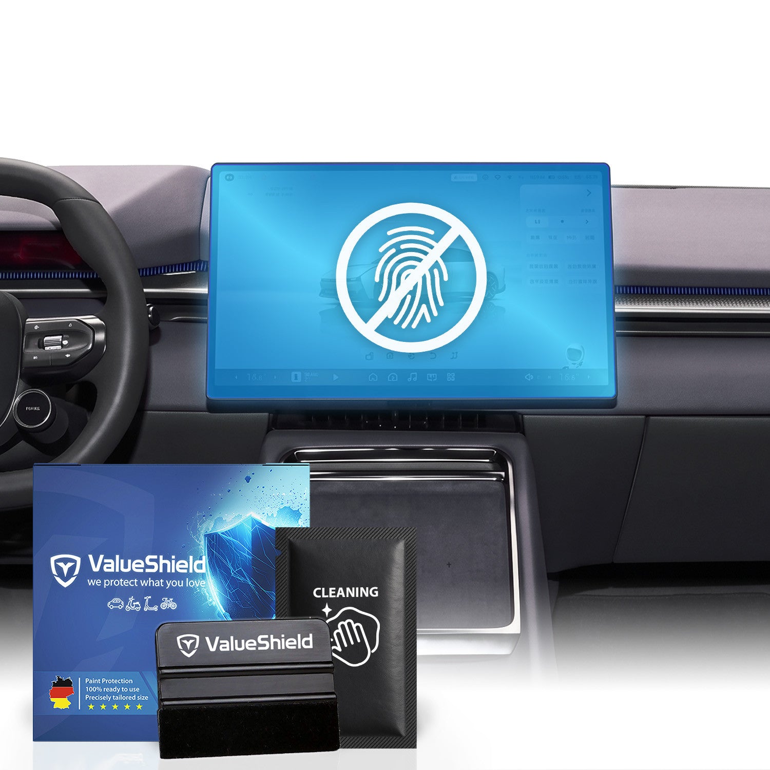 Anti-Fingerprint Displayschutzfolie passend für Xpeng P7 2024-2026 Limousine