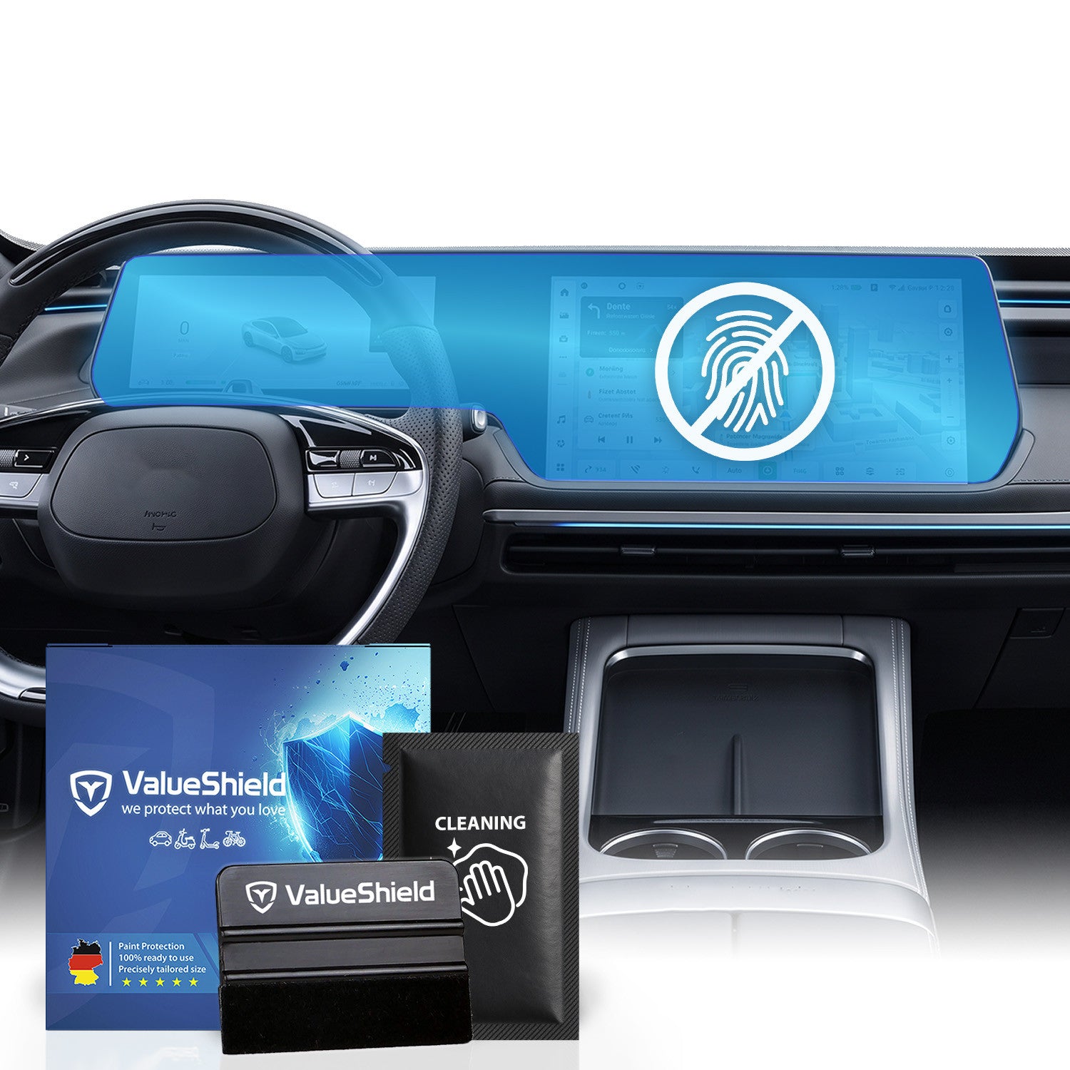 Anti-Fingerprint Displayschutzfolie passend für Xpeng P7 2024-2026 Limousine