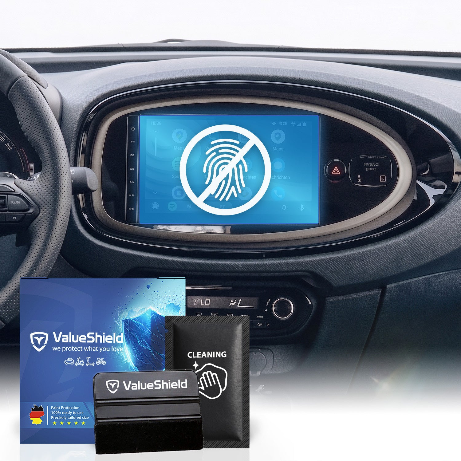 Anti-Fingerprint Displayschutzfolie passend für Toyota Aygo X 2022-2027 (5-Türer Kompakt)