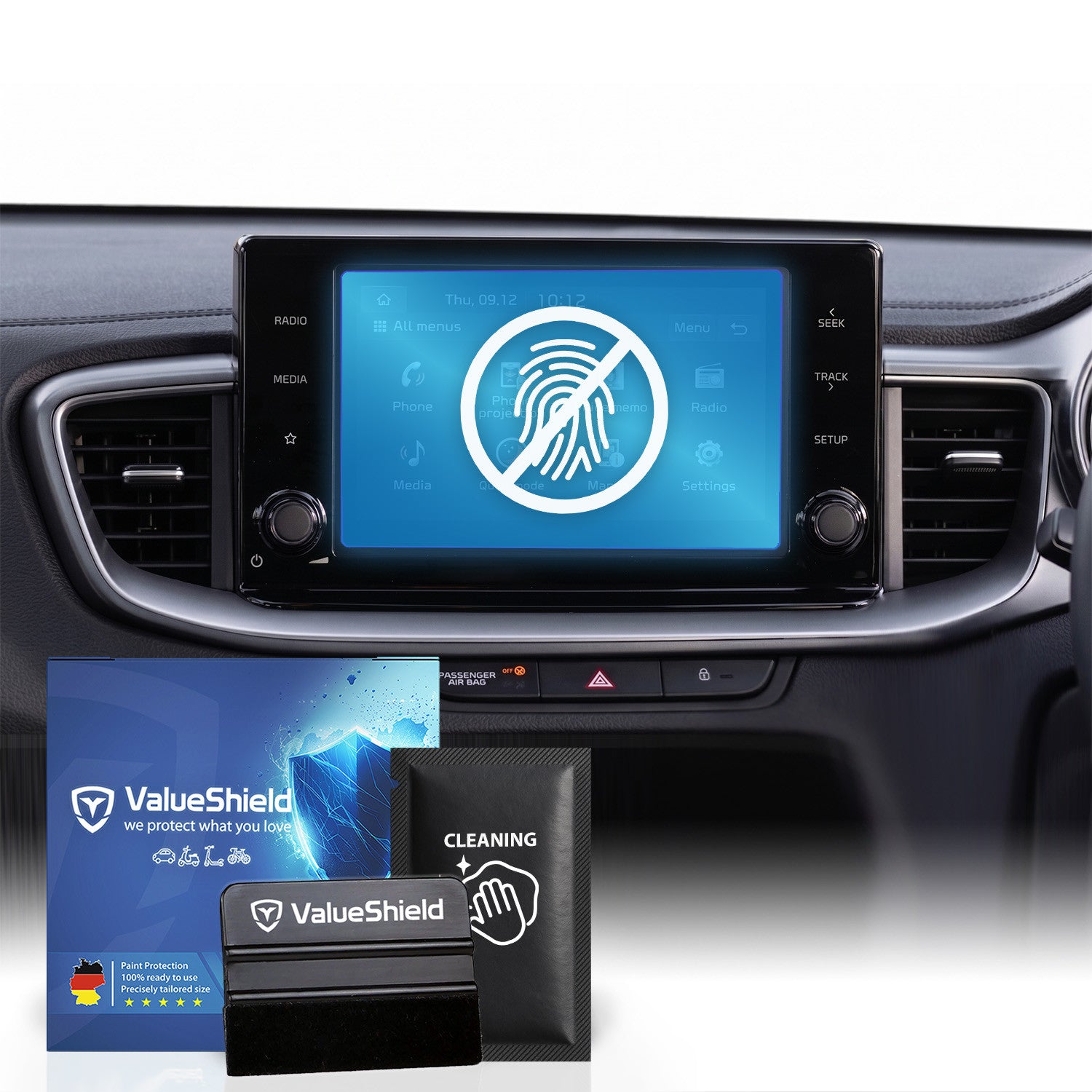 Anti-Fingerprint Displayschutzfolie passend für Kia Ceed 3 (CD) 2018-2025 (2/4-Türer Kompakt)