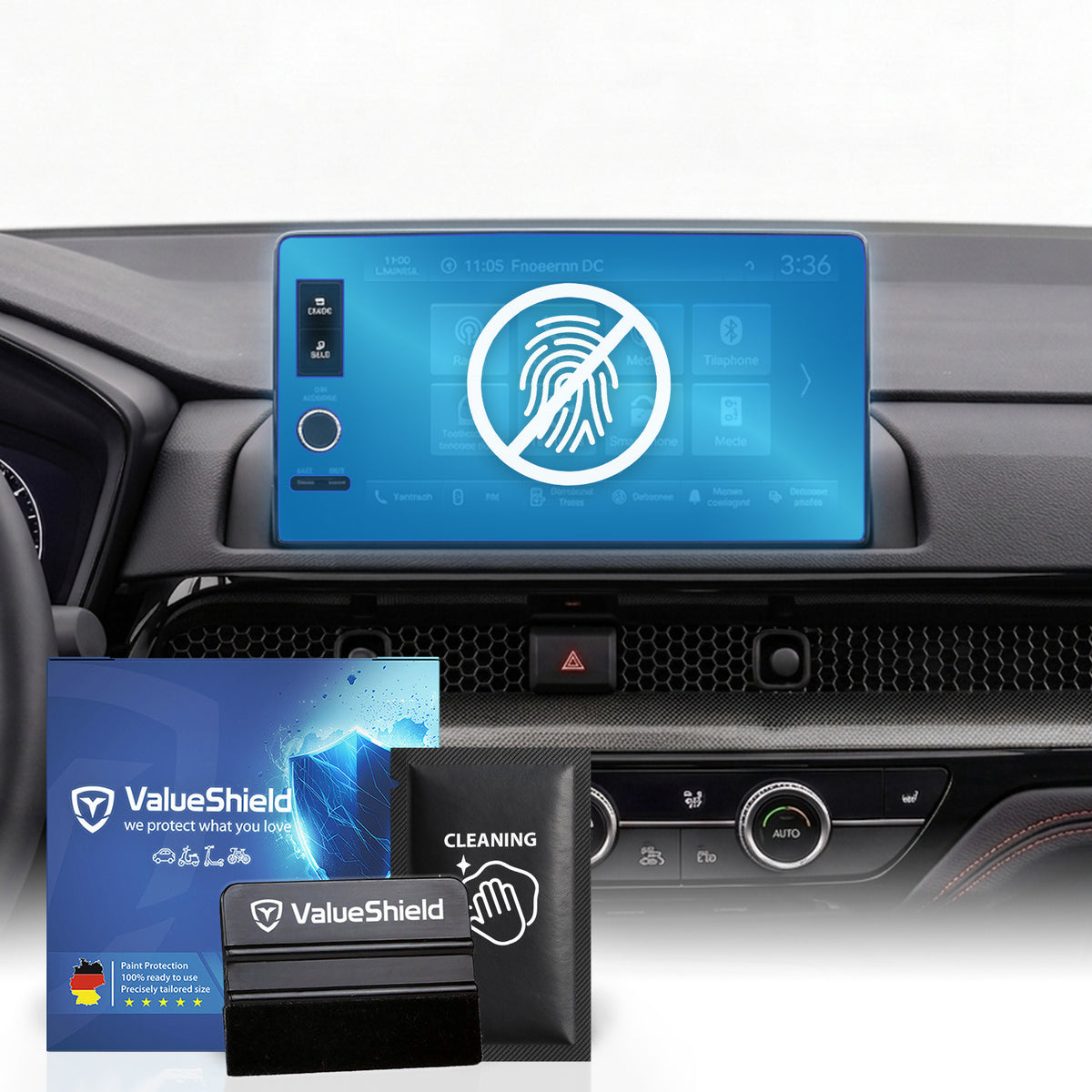 Anti-Fingerprint Displayschutzfolie passend für Honda Civic 2022-2028 (5-Türer Limousine)