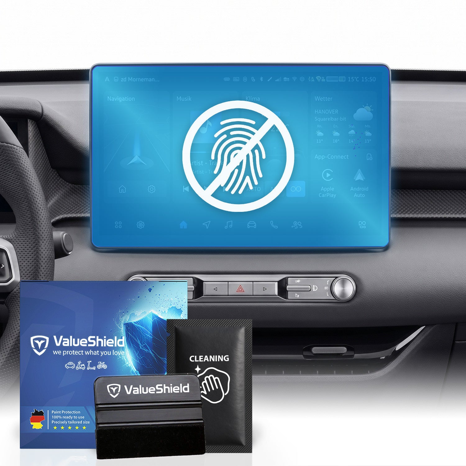 Anti-Fingerprint Displayschutzfolie passend für MG 4 2022-2029 (5-Türer Kombi)