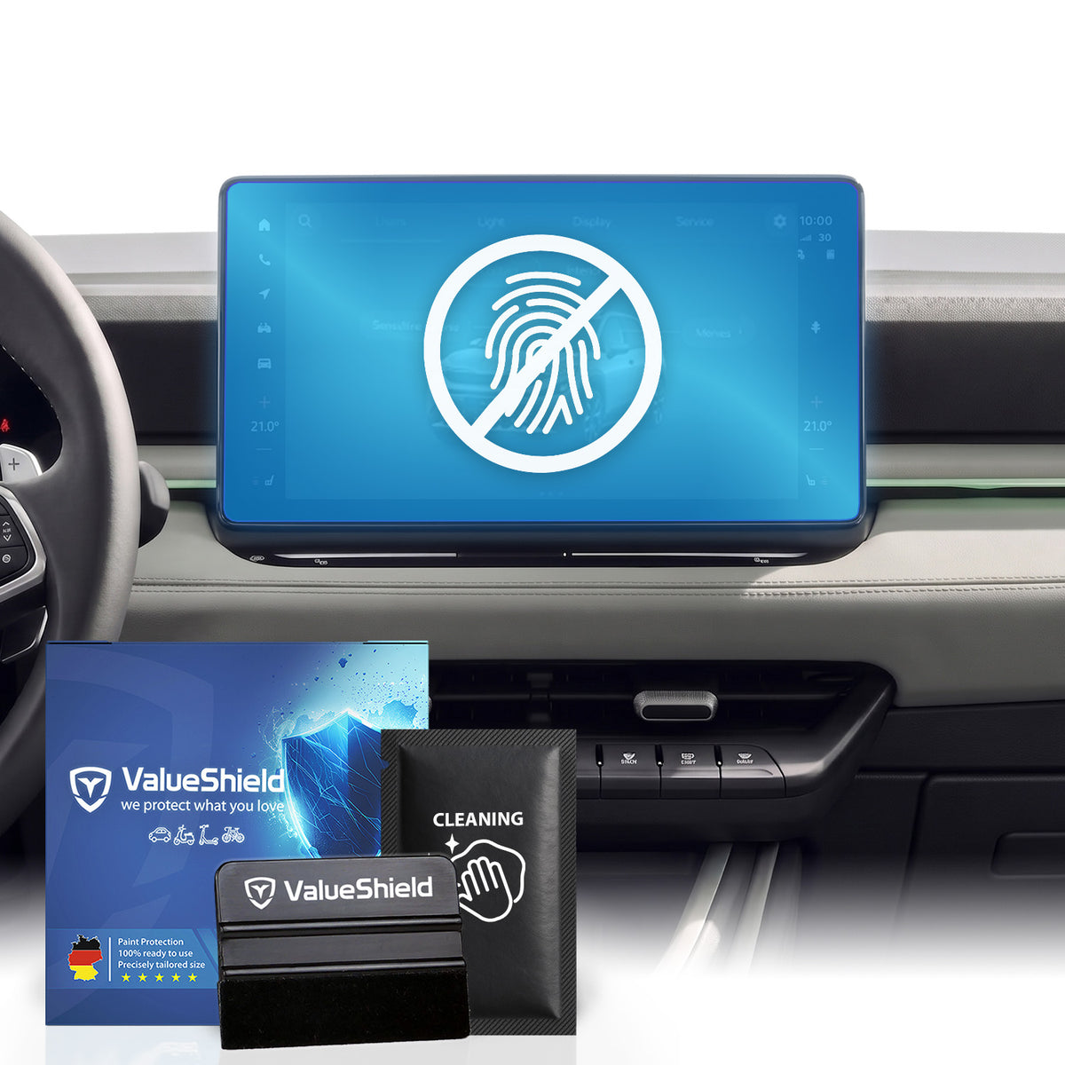 Anti-Fingerprint Displayschutzfolie passend für Skoda Epiq 2026-2032