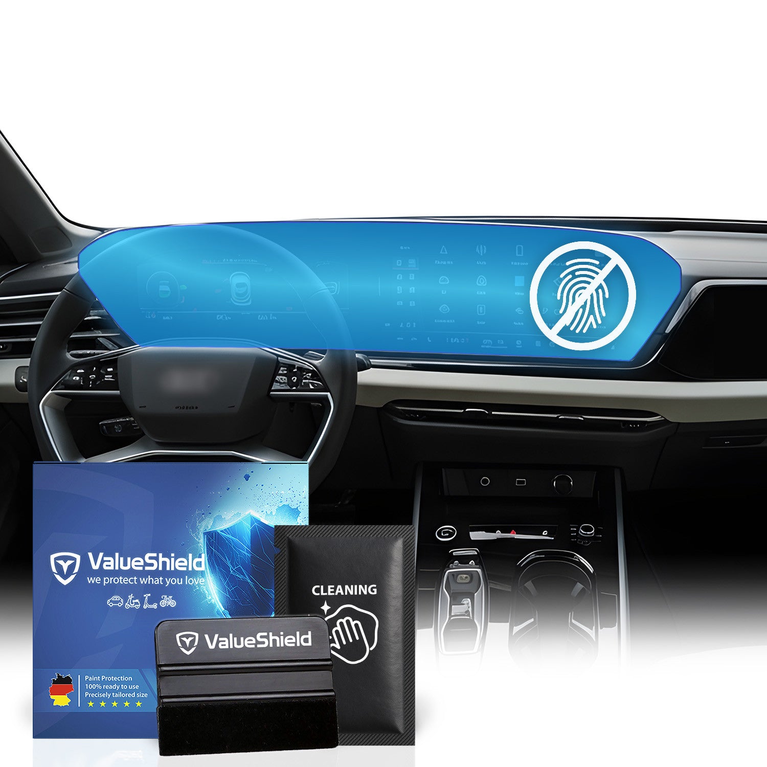 Protection d'écran anti-traces de doigts compatible avec Audi Q5 GU 2024-2030 (SUV 5 portes)