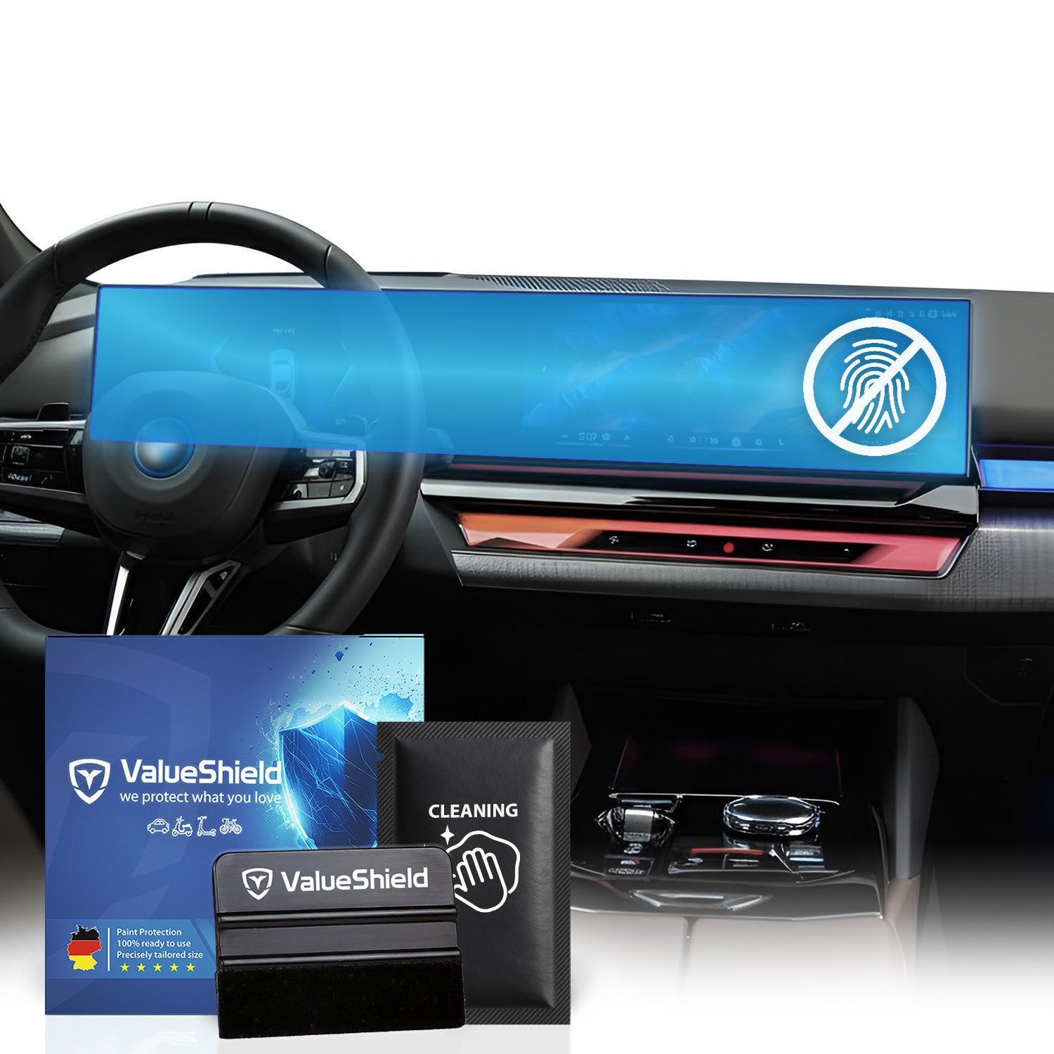 Anti-Fingerprint Displayschutzfolie passend für BMW iX I20 2021-2028 (5-Türer SUV)