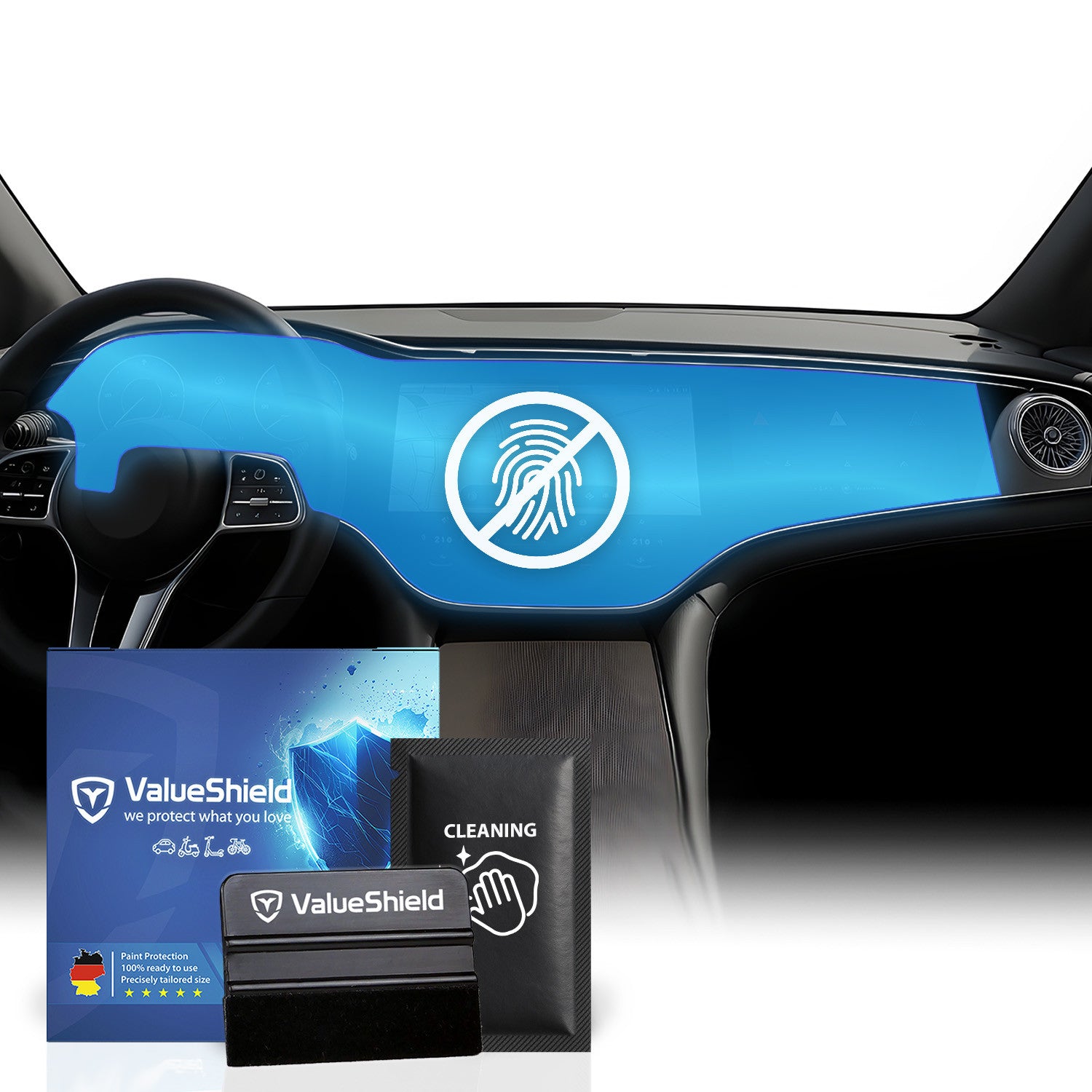 Anti-Fingerprint Displayschutzfolie passend für Mercedes EQE V295 2022-2028 (5-Türer Limousine)