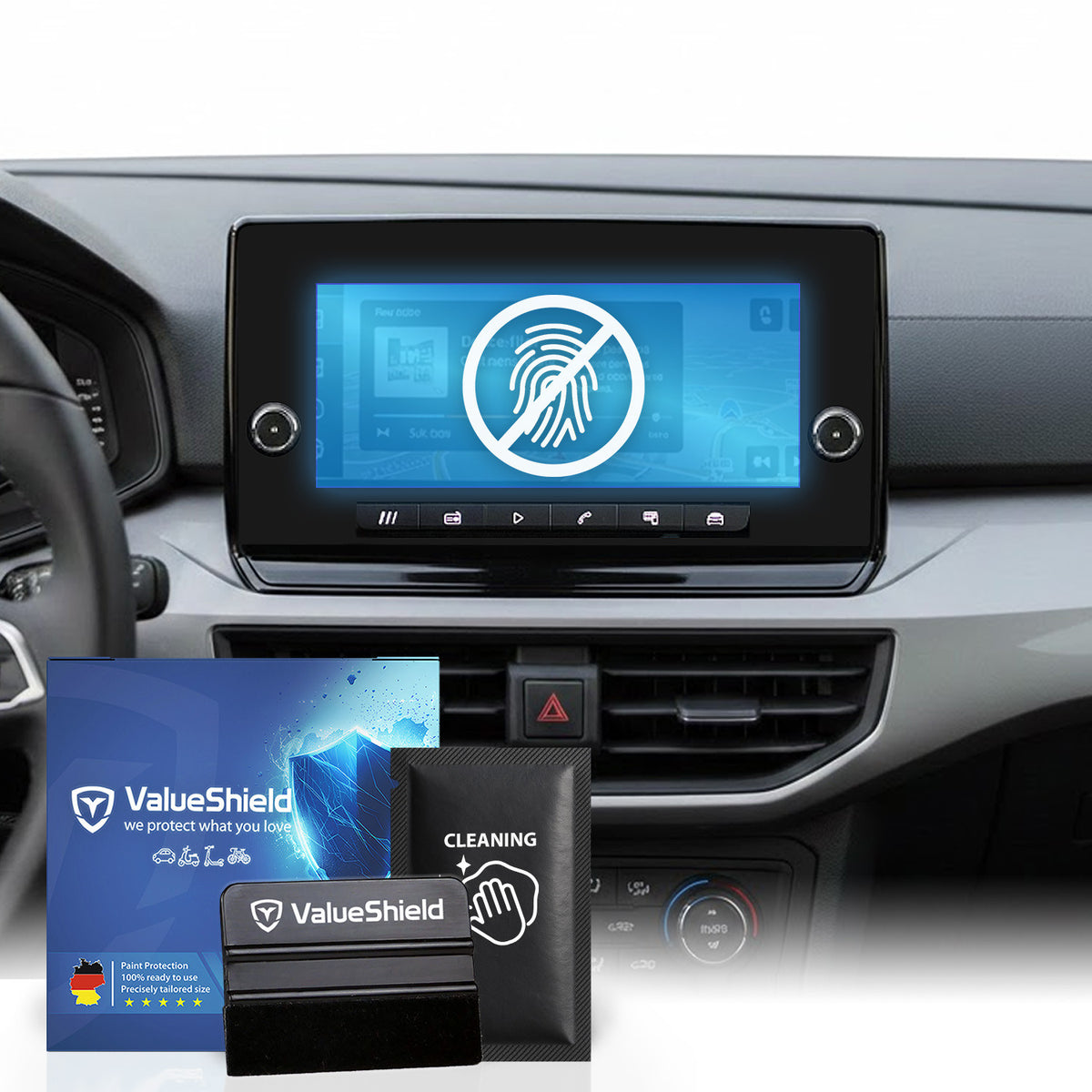Anti-Fingerprint Displayschutzfolie passend für Seat Arona KJ7 2017-2028 (5-Türer Kompakt-SUV)