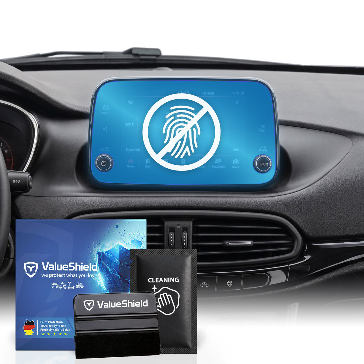 Anti-Fingerprint Displayschutzfolie passend für Fiat Tipo (358) 2016-2024 (5-Türer Kombi)