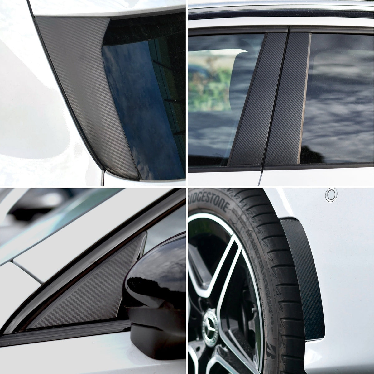 Zierleistendekor passend für Mercedes E-Klasse W212 2009-2016 (5-Türer Limousine) Blende B-Säule Tür