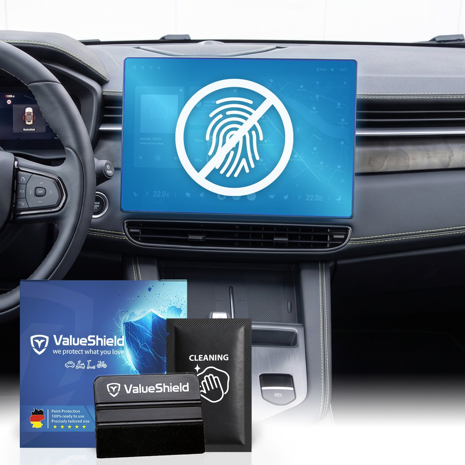 Anti-Fingerprint Displayschutzfolie passend für Lynk & Co 08 2024-2031 (5-Türer SUV)