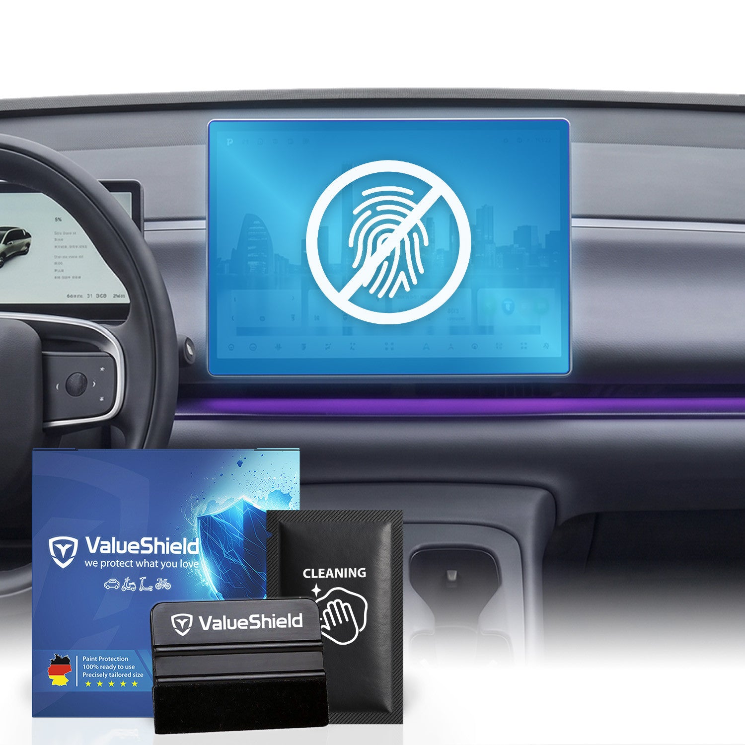 Anti-Fingerprint Displayschutzfolie passend für Leapmotor C10 2025-2031 SUV