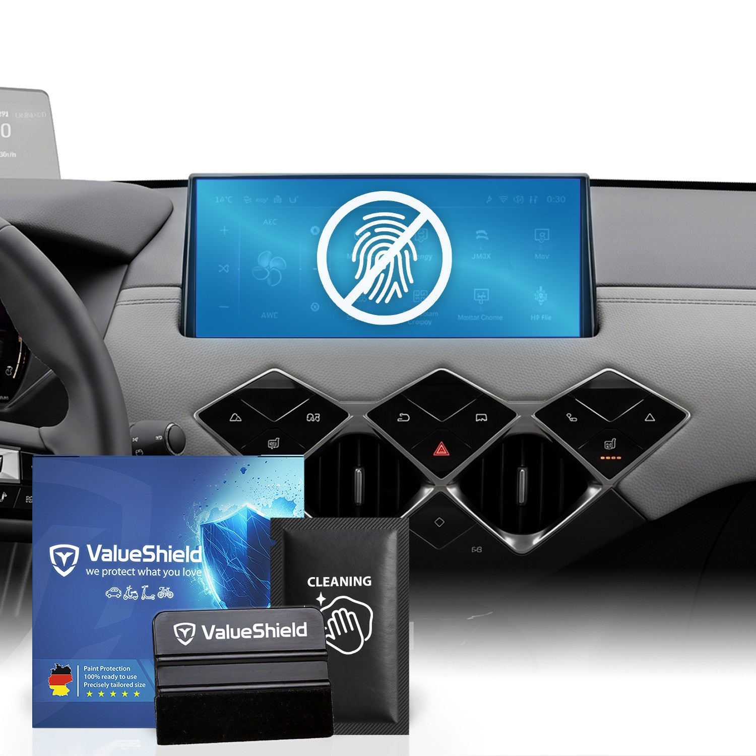 Anti-Fingerprint Displayschutzfolie passend für DS 3 2018-2027 (5-Türer Kompakt-SUV)