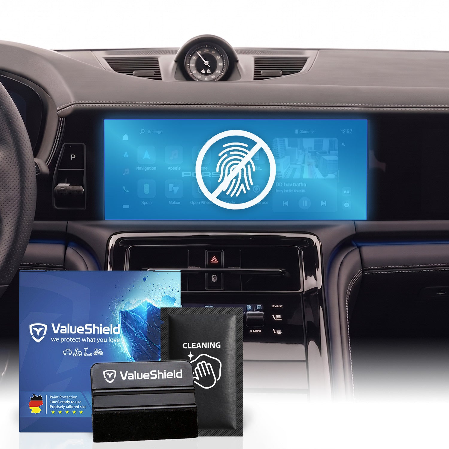 Anti-Fingerprint Displayschutzfolie passend für Porsche Panamera G3 2023-2031 (5-Türer Limousine)