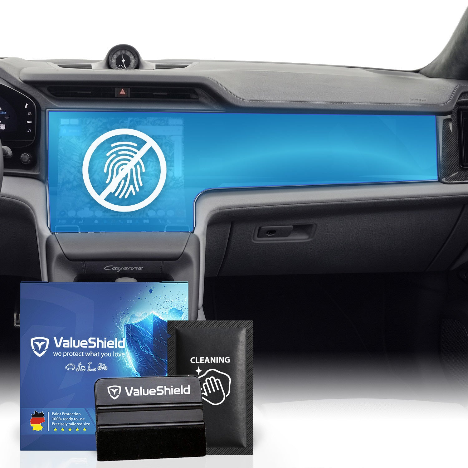 Anti-Fingerprint Displayschutzfolie passend für Porsche Cayenne E4 Electric 2026-2031 (5-Türer SUV)