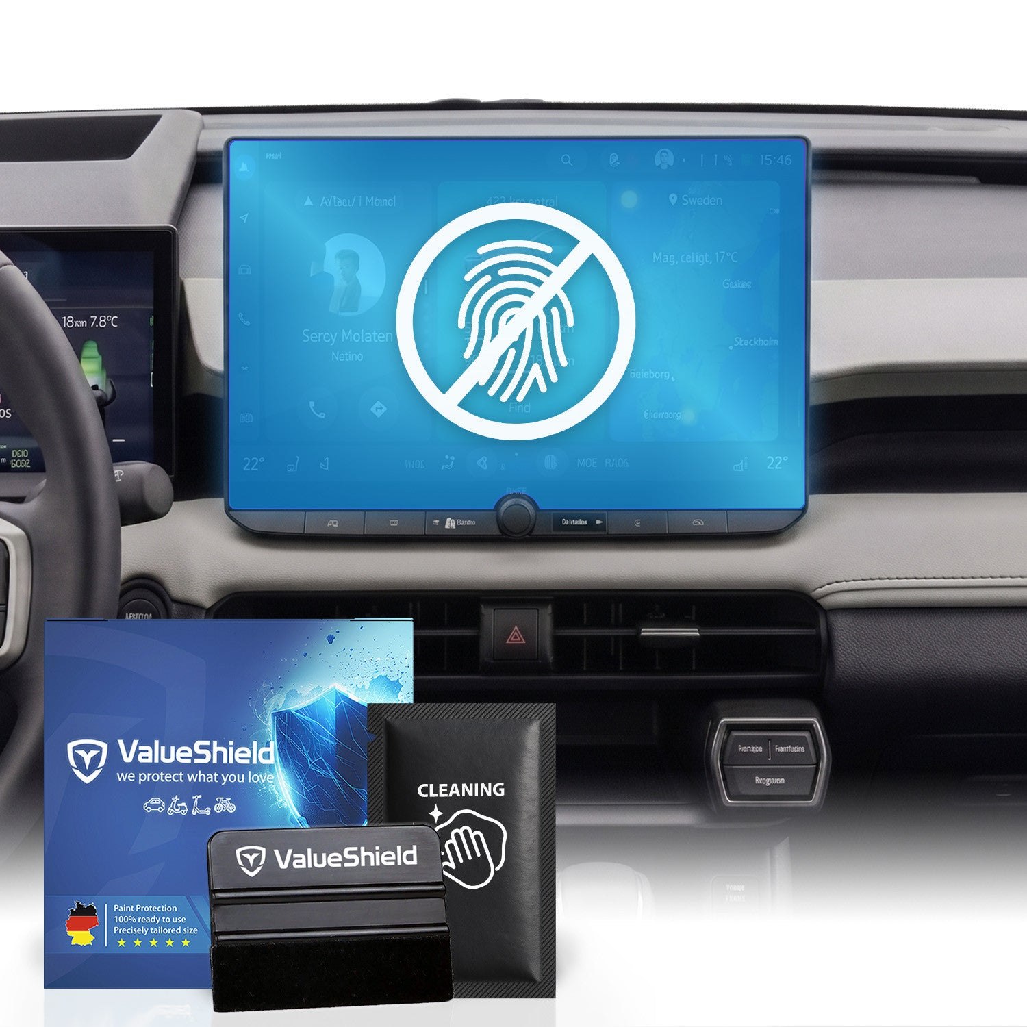 Anti-Fingerprint Displayschutzfolie passend für Toyota RAV4 6. Gen 2026-2031 (5-Türer Kompakt-SUV)