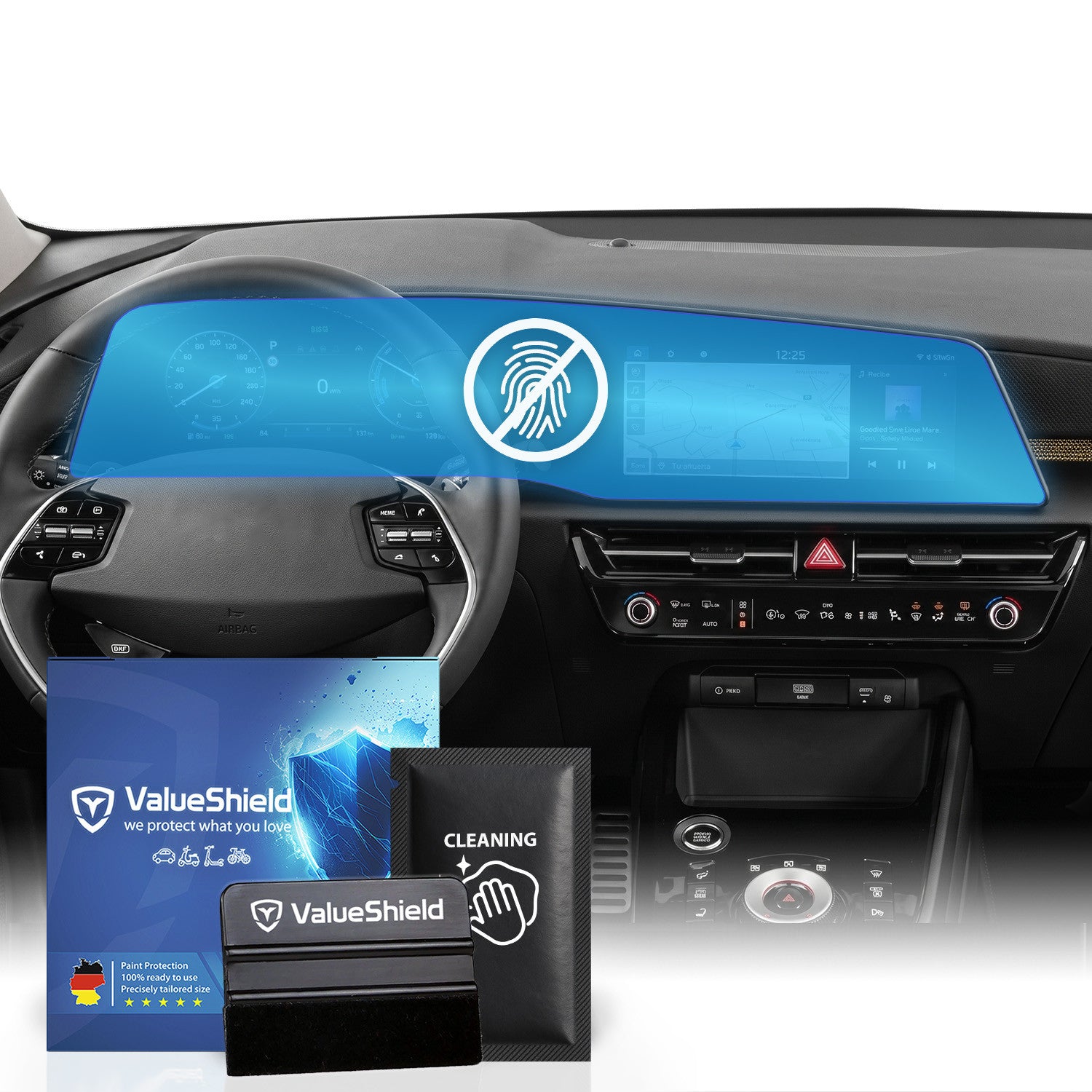 Anti-Fingerprint Displayschutzfolie passend für Kia Niro 2 (SG2) 2022-2026 (5-Türer SUV)