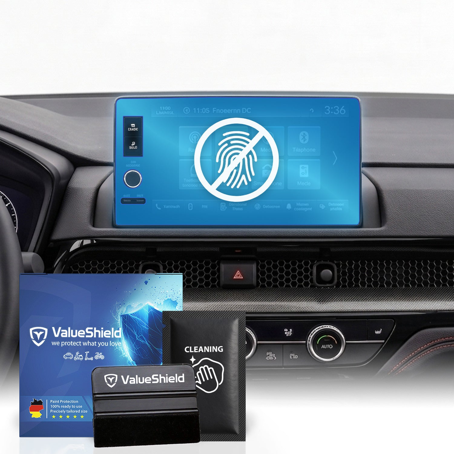 Anti-Fingerprint Displayschutzfolie passend für Honda ZR-V e 2023-2028 (5-Türer SUV)