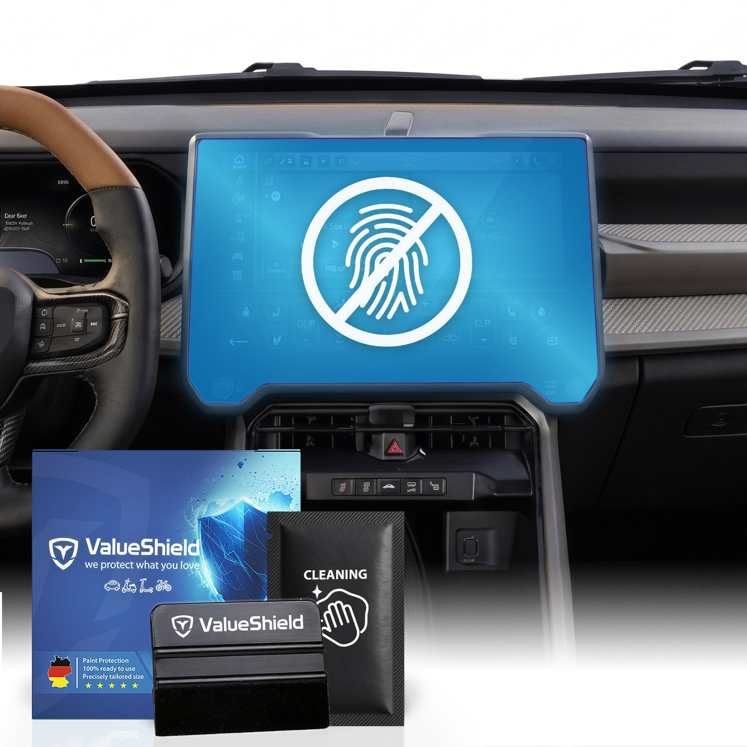 Anti-Fingerprint Displayschutzfolie passend für Jeep Recon 2026-2032 (5-Türer SUV)
