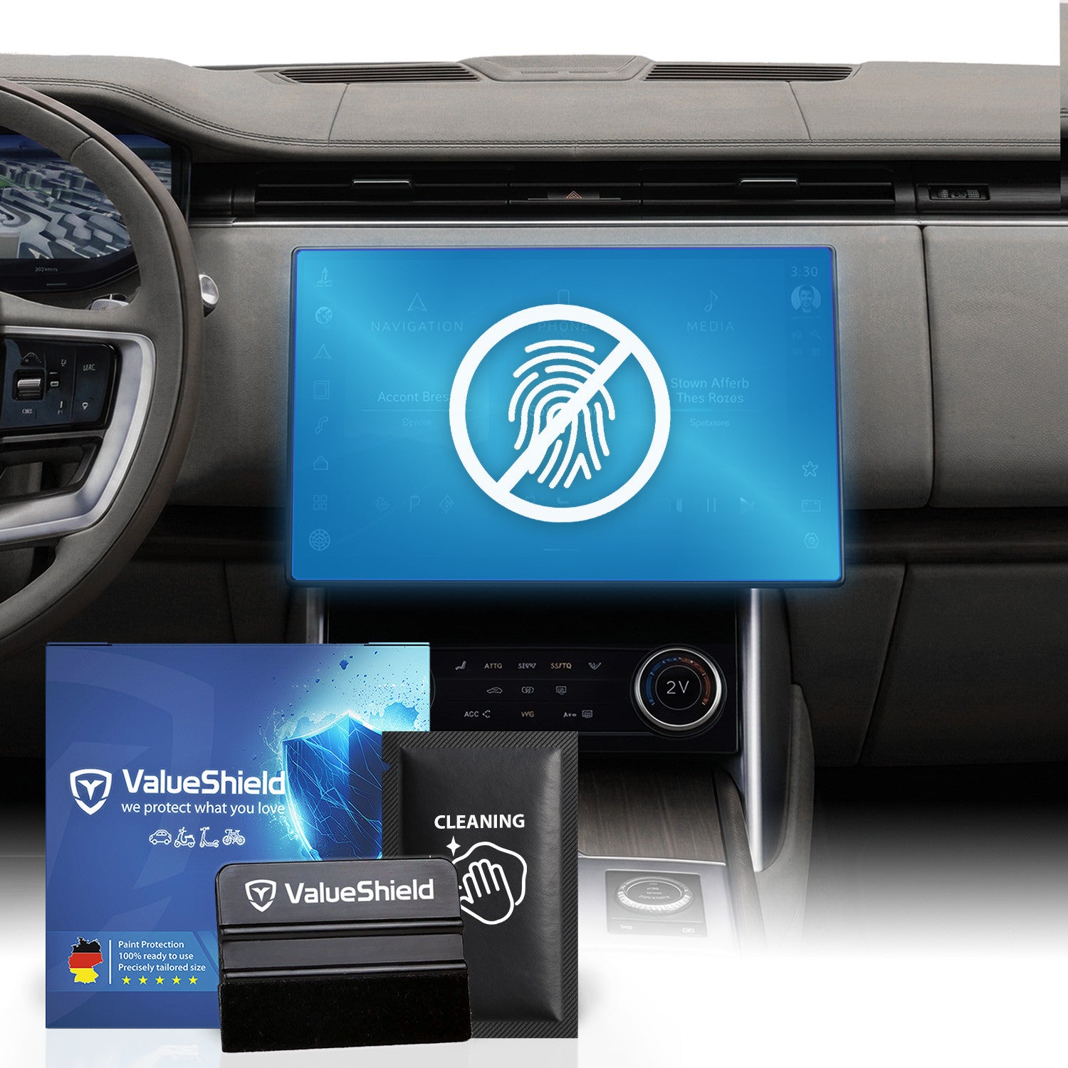 Anti-Fingerprint Displayschutzfolie passend für Land Rover Range Rover L460 2021-2027