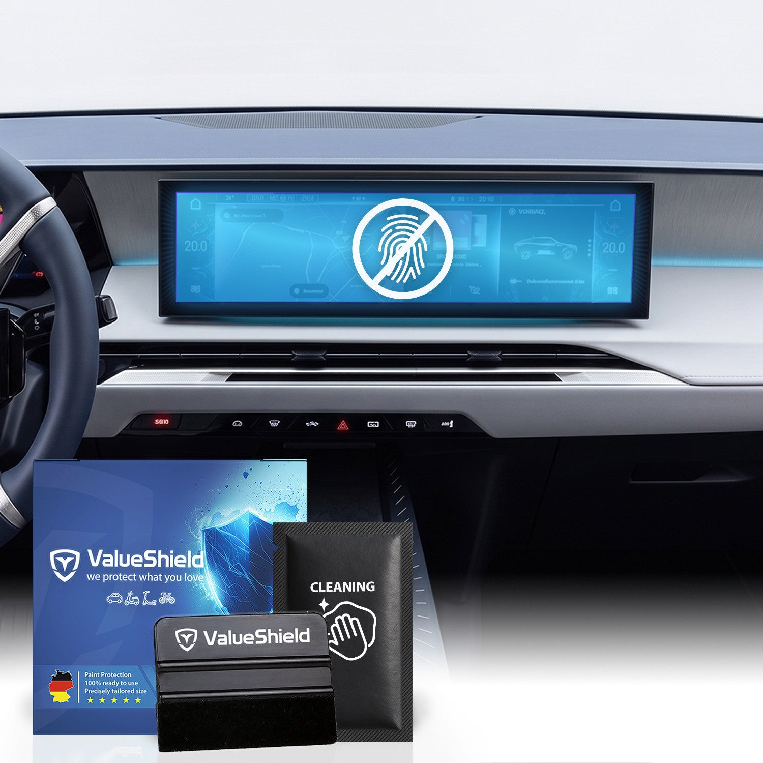 Anti-Fingerprint Displayschutzfolie passend für DS 7 2018-2027 (5-Türer SUV)