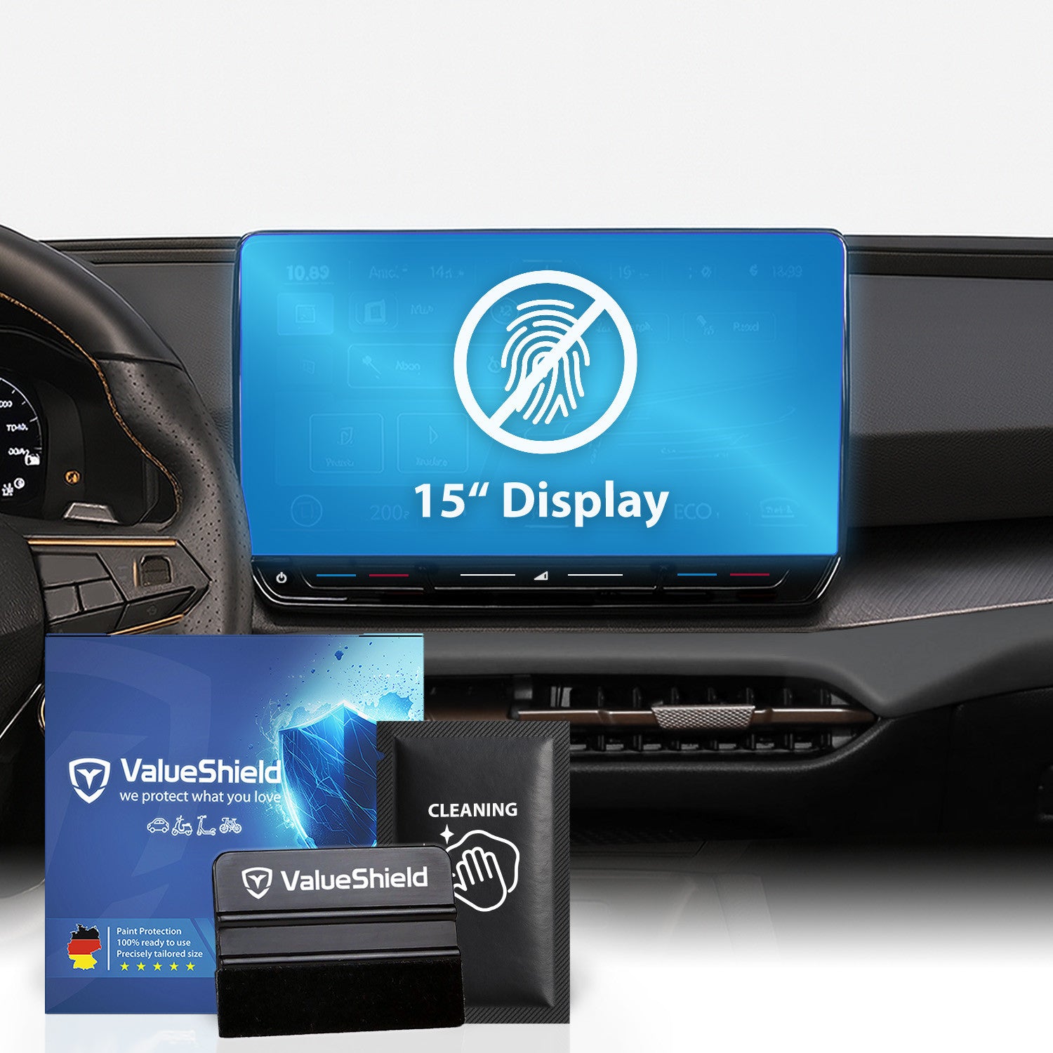 Anti-Fingerprint Displayschutzfolie passend für CUPRA TavaScan EV2 2024-2030 (5-Türer SUV)