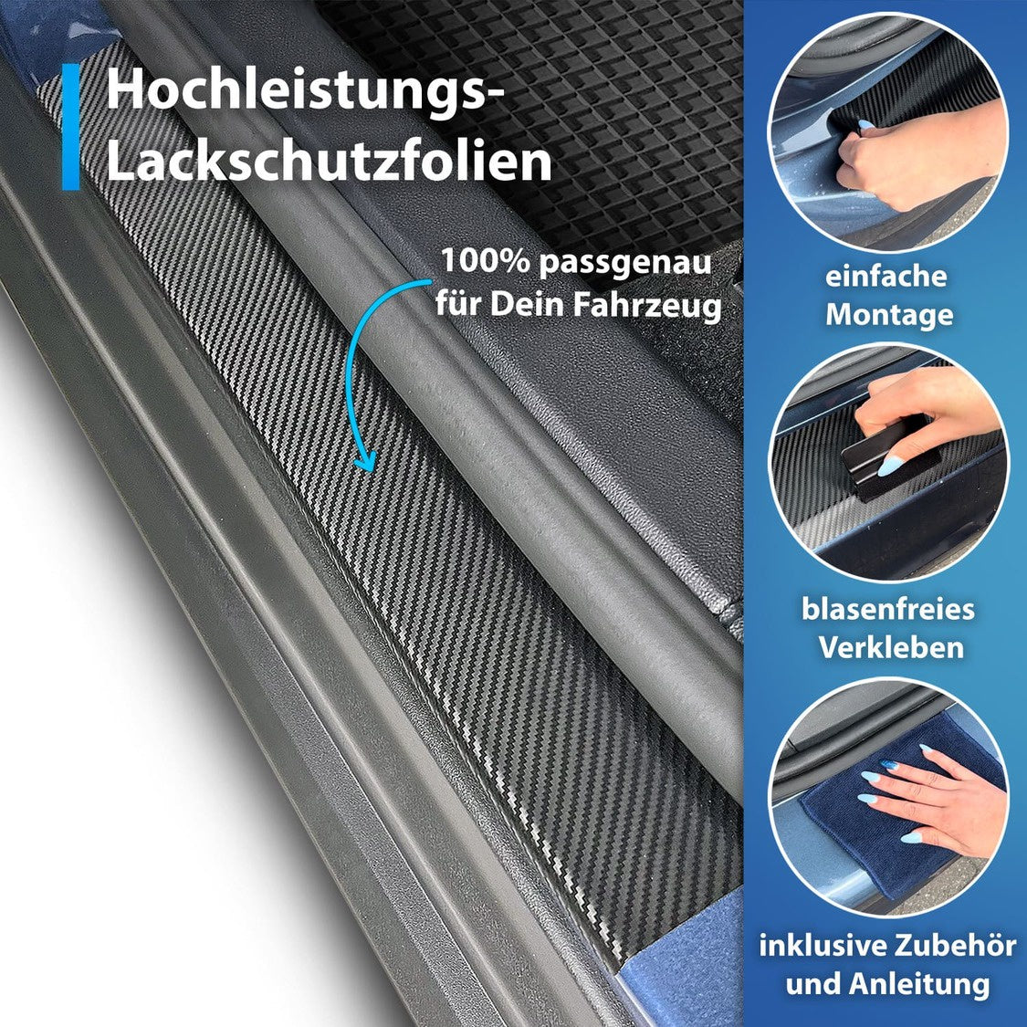 Einsteigsleistenschutz Tür für Nissan Navara D23 / NP300 2015-2026 (2/4-Türer Pickup)