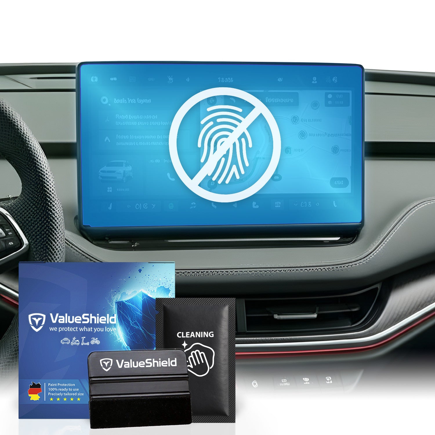 Anti-Fingerprint Displayschutzfolie passend für Skoda Octavia 4 2019-2027 (5-Türer Kombi)