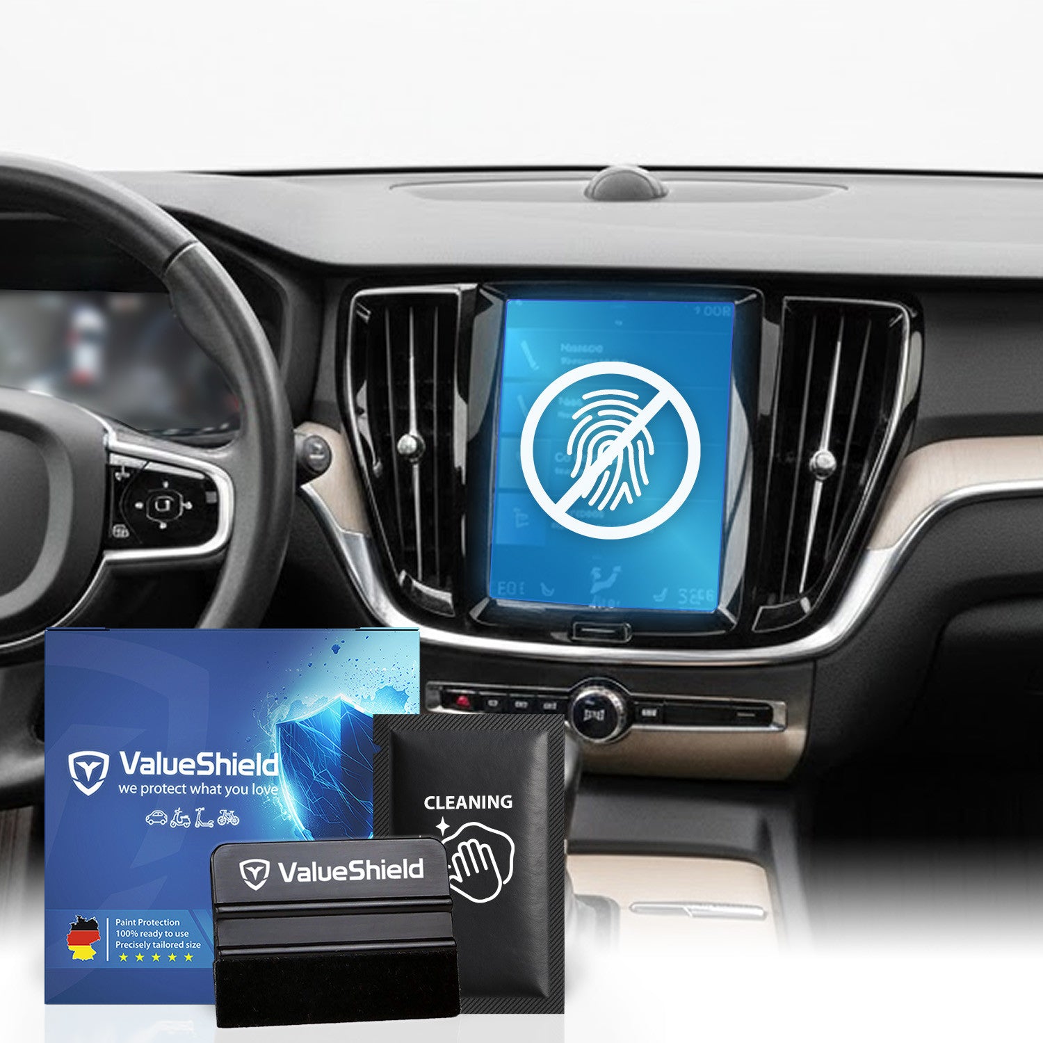 Film de protection d'écran anti-empreintes digitales compatible avec Volvo S60 3e génération 2018-2024 (berline 5 portes)