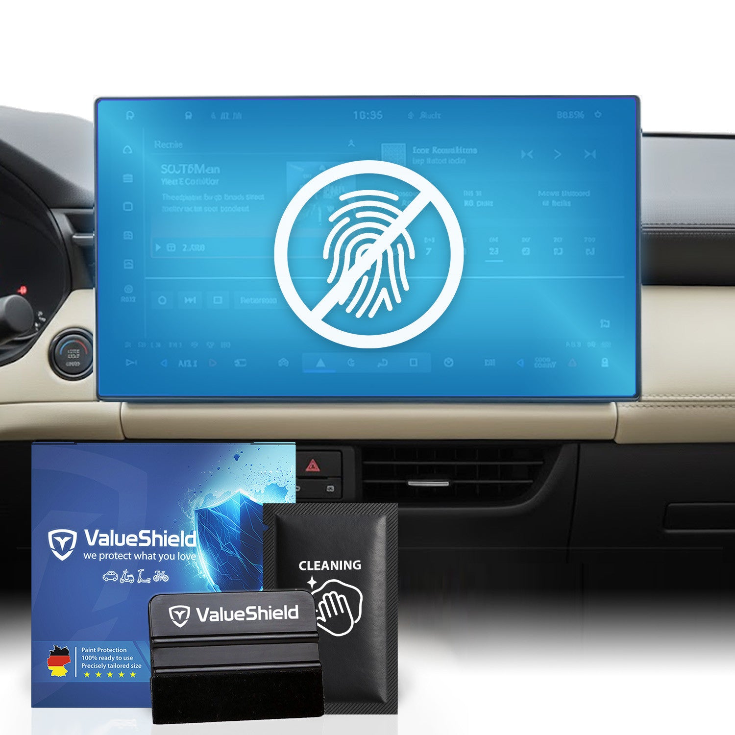 Anti-Fingerprint Displayschutzfolie passend für Mazda EZ-6 / 6e 2025-2031 (5-Türer Limousine)