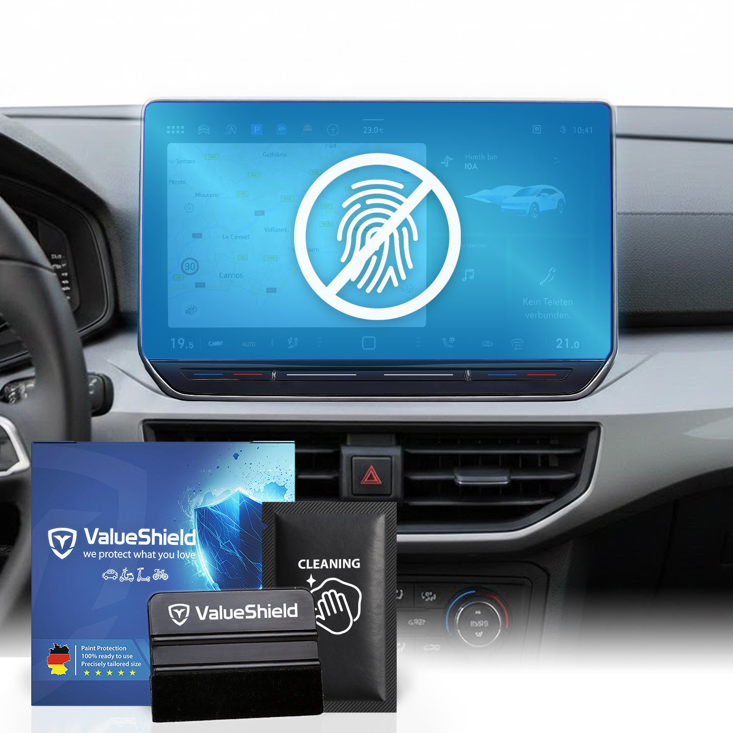 Anti-fingerprint screen protector for Seat Leon 4 SC (KL) 2020-2027 (5-door compact)