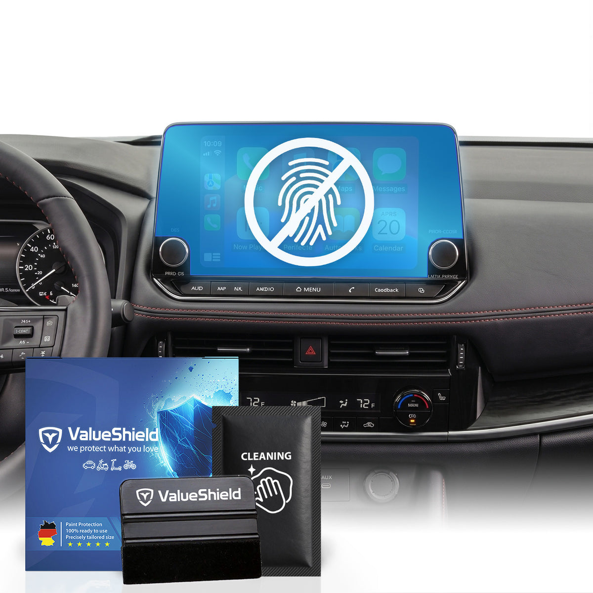 Anti-Fingerprint Displayschutzfolie passend für Nissan Juke F16 2019-2025 (5-Türer Kompakt-SUV)